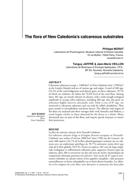 The Flora of New Caledonia's Calcareous Substrates