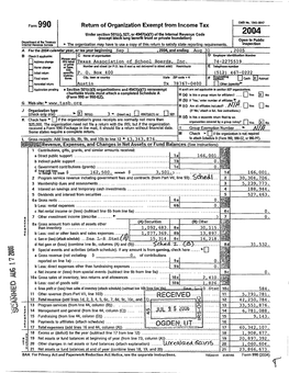 Form 990 Return of Organization Exempt from Income Tax OMB No.1 5-00"
