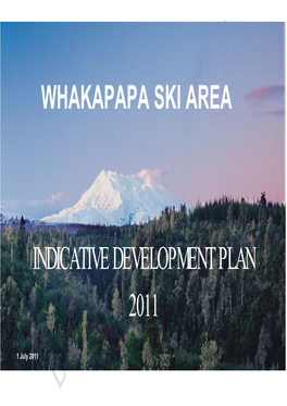 Whakapapa Ski Area Indicative Development Plan 2011