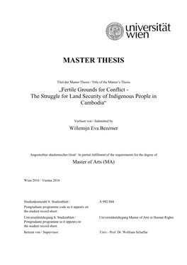 Master Thesis