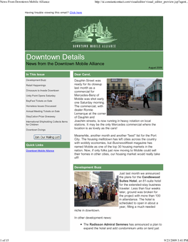 News from Downtown Mobile A