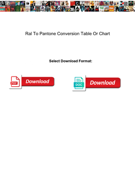 Ral to Pantone Conversion Table Or Chart