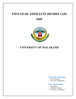 Two-Year Associate Degree (Ad) 2020