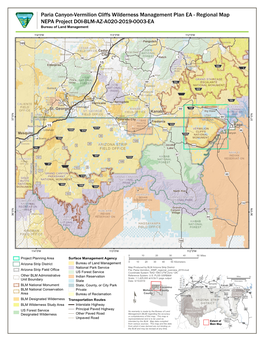 Regional Map of Paria Canyon Vermilion Cliffs Wilderness