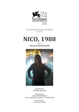NICO, 1988 Un Film Di Susanna Nicchiarelli