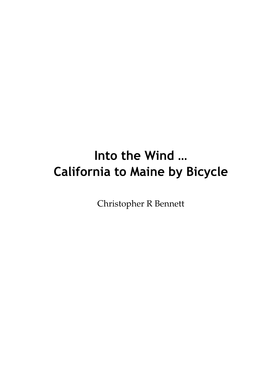 California to Maine by Bicycle