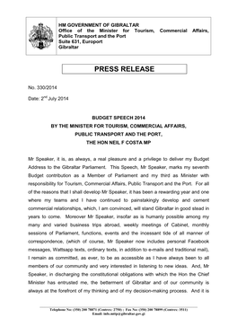 Press Release