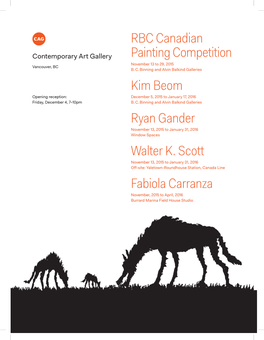 Kim Beom Ryan Gander RBC Canadian Painting Competition Walter K. Scott Fabiola Carranza