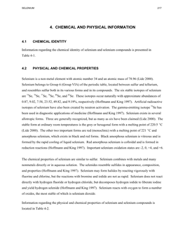 4. Chemical and Physical Information