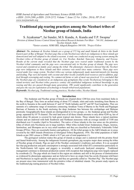 Traditional Pig Rearing Practices Among the Nicobari Tribes of Nicobar Group of Islands, India