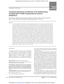 Therapeutic Mechanism and Efficacy of the Antibody–Drug Conjugate