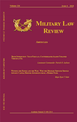 Military Law Review, Volume 226, Issue 4, 2018