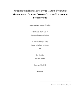 Mapping the Histology of the Human Tympanic Membrane by Spatial Domain Optical Coherence Tomography