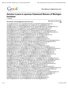 Quicken Loans to Sponsor Esteemed Women of Michigan Luncheon 1 Message