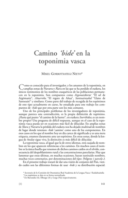 En La Toponimia Vasca