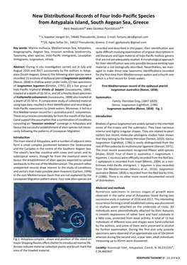 Angelidis A. & Polyzoulis G., 2018. New Distributional Records of Four