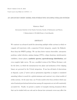 An Advanced N-Body Model for Interacting Multiple Stellar Systems