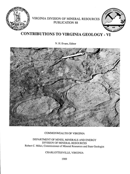 Contributions to Virginia Geology. Vi