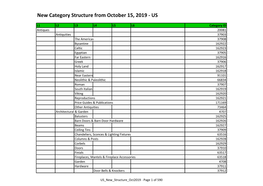 New Category Structure from October 15, 2019 - US