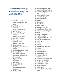 Dottoli Song List