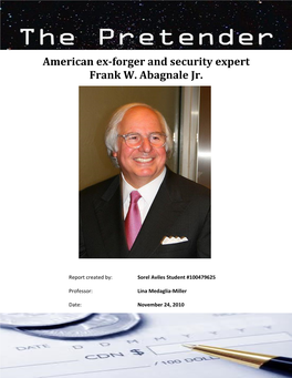 American Ex-Forger and Security Expert Frank W. Abagnale Jr