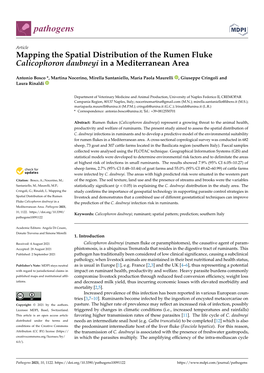 Mapping the Spatial Distribution of the Rumen Fluke Calicophoron Daubneyi in a Mediterranean Area