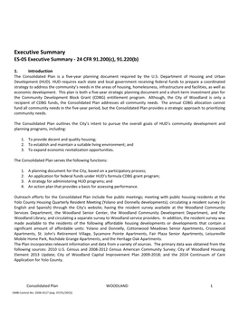 Executive Summary ES-05 Executive Summary - 24 CFR 91.200(C), 91.220(B)