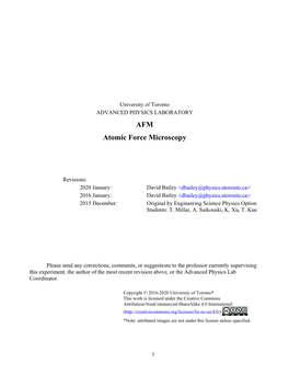 AFM Atomic Force Microscopy