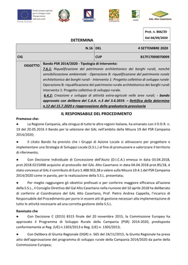 Determina Il Responsabile Del Procedimento