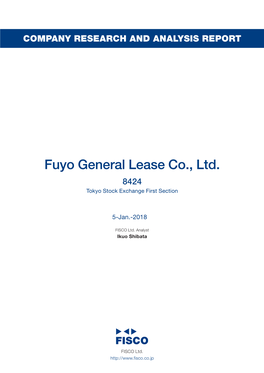 Fuyo General Lease Co., Ltd.<8424>