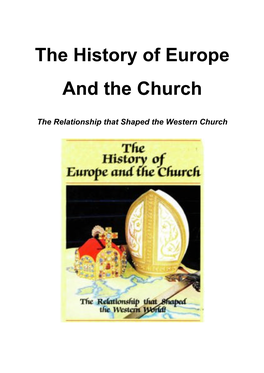 The History of Europe and the Church