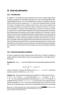 12 Interval Estimation