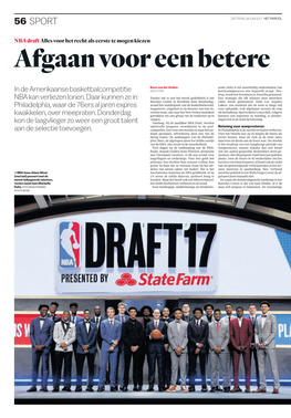 NBA Draft Alles Voor Het Recht Als Eerste Te Mogen Kiezen Afgaan Voor Een Betere