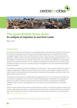 The Great British Brain Drain an Analysis of Migration to and from Leeds
