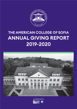 Annual Giving Report 2019-2020