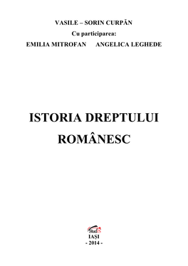 Istoria Dreptului Românesc