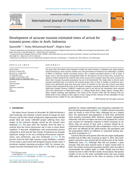 Development of Accurate Tsunami Estimated Times of Arrival for Tsunami-Prone Cities in Aceh, Indonesia