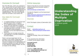 Understanding the Index of Multiple Deprivation