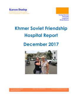 Khmer Soviet Friendship Hospital Report December 2017