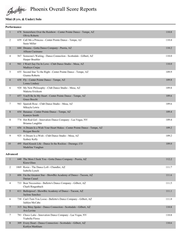 Phoenix Overall Score Reports