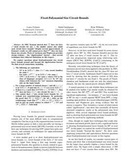 Fixed-Polynomial Size Circuit Bounds
