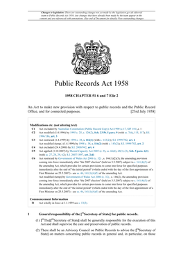 Public Records Act 1958