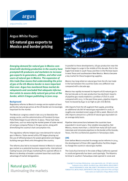 US Natural Gas Exports to Mexico and Border Pricing