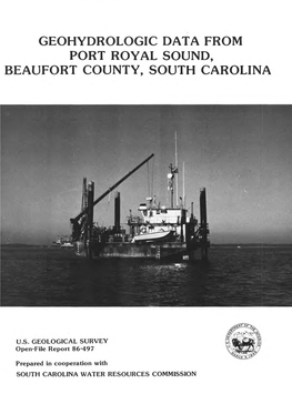 Geohydrologic Data from Port Royal Sound, Beaufort County, South Carolina