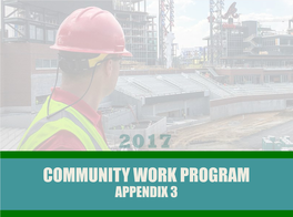 Community Work Program Appendix 3 Appendix 3 November 2017