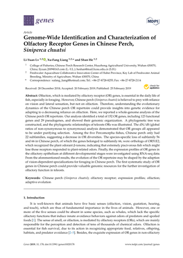 Genome-Wide Identification and Characterization of Olfactory