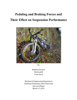 Pedaling and Braking Forces and Their Effect on Suspension Performance