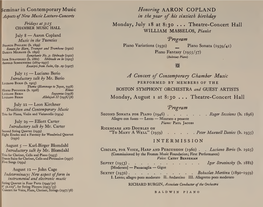 Boston Symphony Orchestra Concert Programs, Summer, 1959-1960