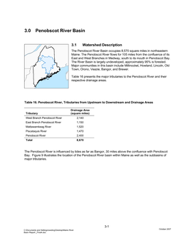 3.0 Penobscot River Basin