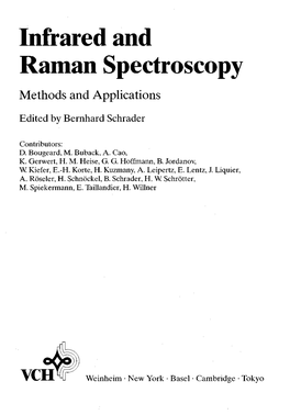Infrared and Raman Spectroscopy Methods and Applications